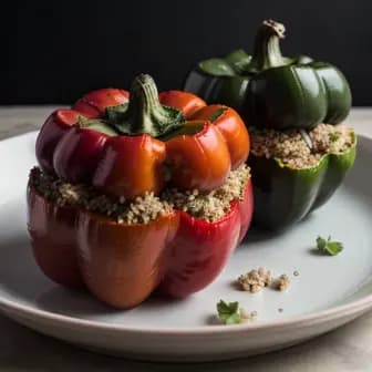 Title image for Lamb and Freekeh Stuffed Bell Peppers