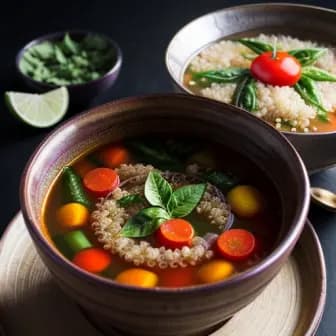 Title image for Vegetable Rasam with Quinoa