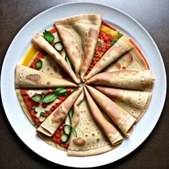 Title image for Vegetable Pesarattu Upma (Lentil Crepes with Semolina)