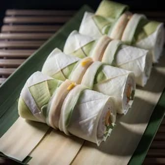 Title image for Pork and Lemongrass Banh Cuon (Steamed Rolls)