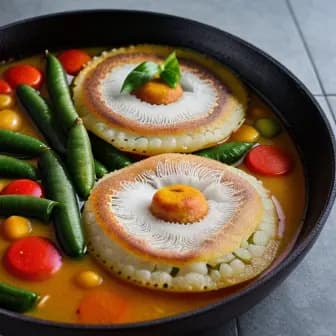 Title image for Vegetable Appam with Coconut Stew