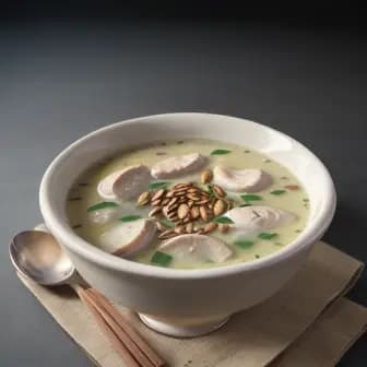 Title image for Chicken and Saffron Almond Milk Soup