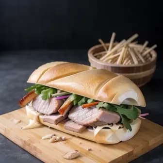 Title image for Pork and Bamboo Shoot Banh Mi