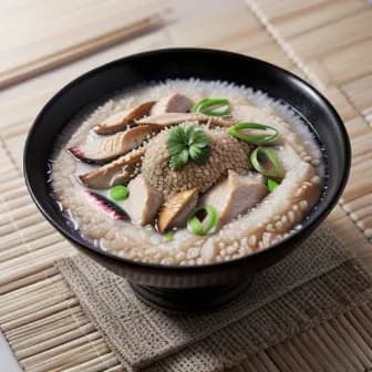 Title image for Chicken and Black Sesame Congee