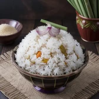 Title image for Vegetable Kanda Poha (Onion Flattened Rice)