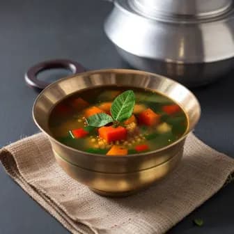 Title image for Vegetable Rasam with Millet