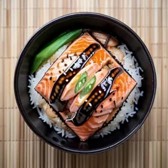Title image for Salmon Teriyaki Donburi