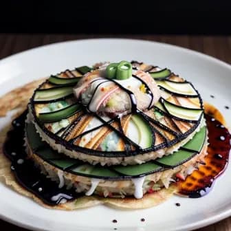 Title image for Vegetable Okonomiyaki with Bonito Flakes