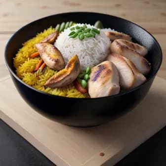 Title image for Chicken and Turmeric Rice Bowl