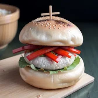 Title image for Vegetable Bao with Sriracha Mayo