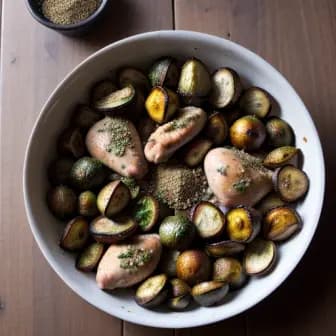 Title image for Chicken and Za'atar Roasted Veggies