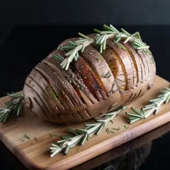 Title image for Beef and Rosemary Hasselback Potatoes