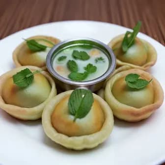 Title image for Vegetable Pani Puri with Mint Water