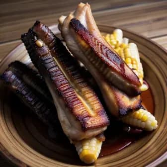 Title image for Chicken and Miso-Butter Corn Ribs