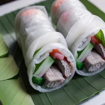 Title image for Pork and Lychee Summer Rolls