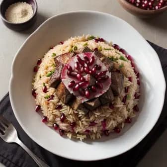 Title image for Lamb and Pomegranate Rice Pilaf