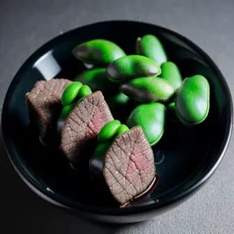 Title image for Beef and Black Garlic Edamame