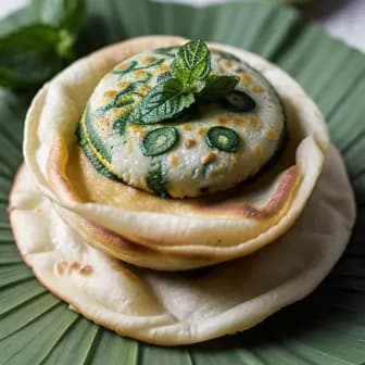Title image for Vegetable Appam with Mint Chutney