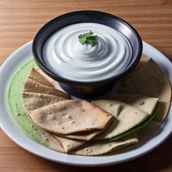 Title image for Vegetable Thepla with Yogurt Dip